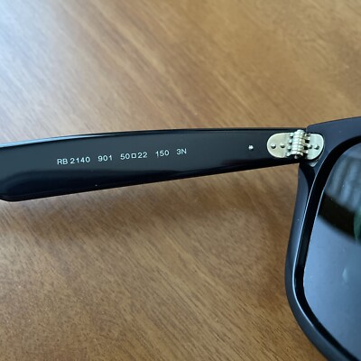 Ray-Ban RB2140 50-22 Original Wayfarer Sunglasses Black Dark Green