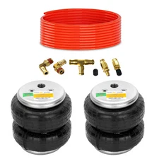 2PCS Universal Air Suspension Spring with Jounce Bumper Double Bellow Standard 