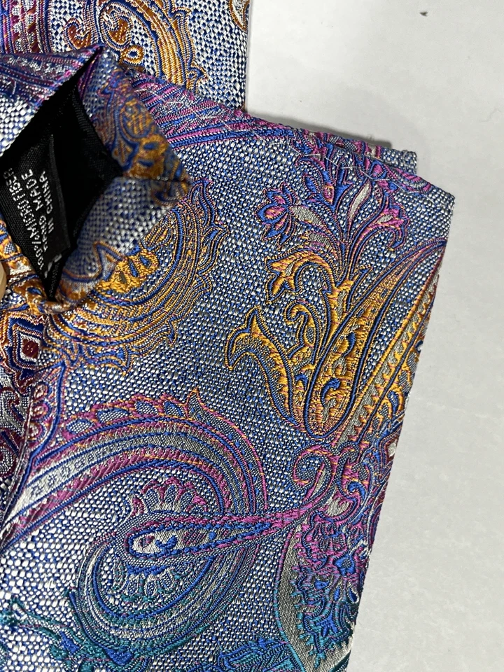 Corbata Para Hombres Stacy Adams Multicolor Patrón Paisley Hecha a Mano NUEVA Foto 2 de 3