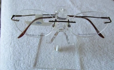 NEW Naturally Rimless NR372 Rimless Eyeglass Frames 50-17-135 Brown