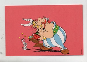 Carte Postale Asterix Grand Format 2 Volets Un Gros Bisous D Obelix A Asterix Ebay