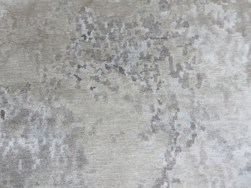 2'7 x 11'9 Runner Hand Knotted Gray Modern Abstract Oriental Rug G15409 - Picture 4 of 11