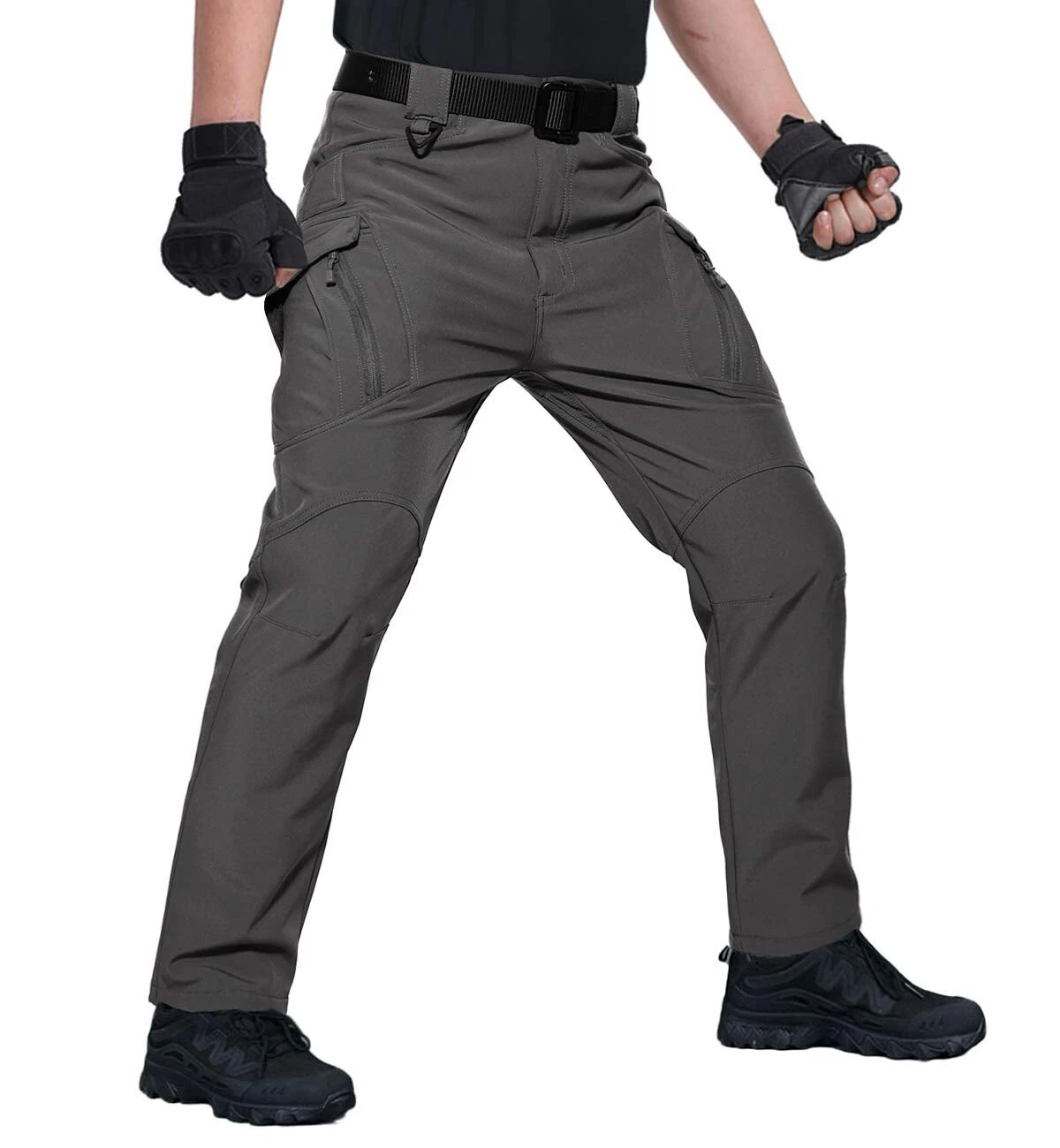 Men's Soft Shell Tactical Trousers Warm Fleece Lining Winter Fishing RRP £42