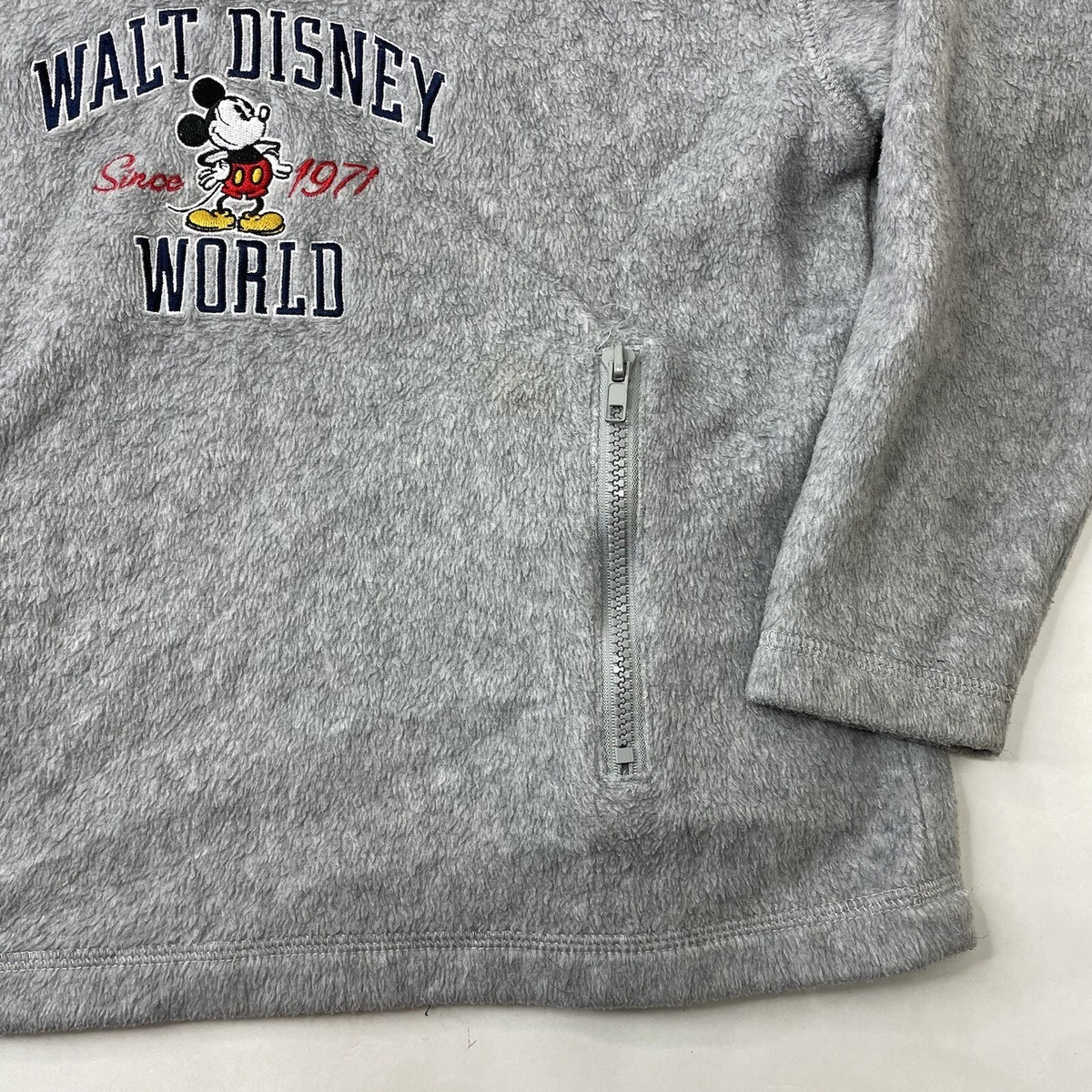 Disney's WORLD OF ENGLISH スウェット Walt Disney World Hoodie Adult 2XL XXL Black Zip Up