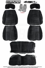 86-87 Turbo Regal Bucket Seat Upholstery Covers Headrest Front Rear Set - Black 86-87 Turbo Regal Bucket Seat Upholstery Covers Headrest Front Rear Set - Black