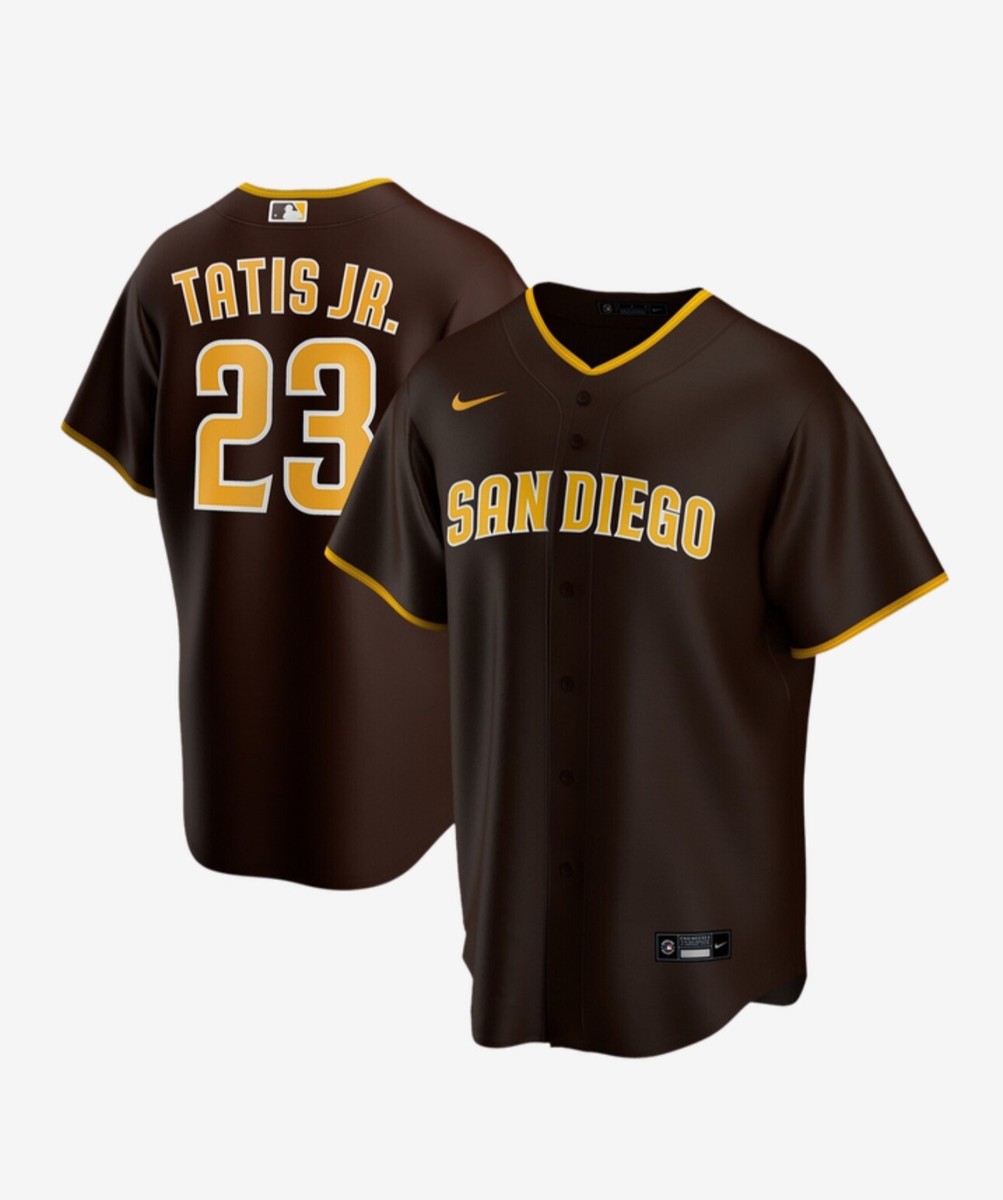 NIKE SAN DIEGO PADRES #23 TATIS JR AWAY BROWN JERSEY SIZE NIKE SAN DIEGO PADRES #23 TATIS JR AWAY BROWN JERSEY SIZE