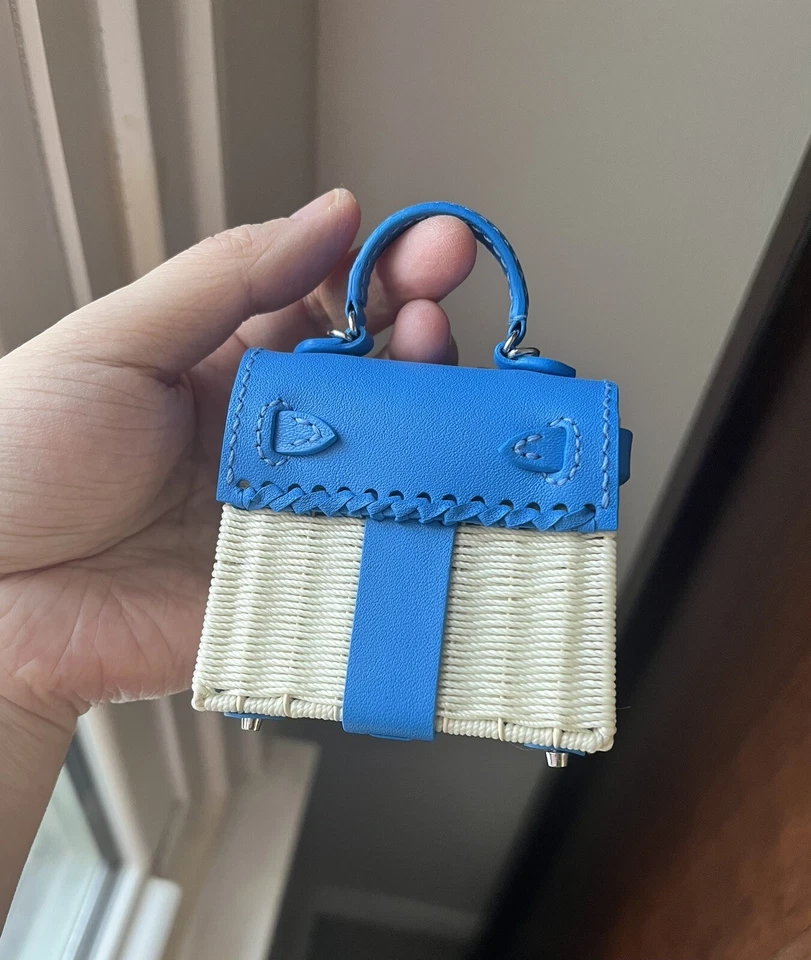 Dije de cuero hecho a mano - Cartera en cartera estilo súper mini picnic Foto 3 de 4