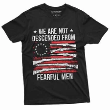 Men's Patriotic USA shirt 2nd amendment pro gun Tee US history 4th of July shirt
