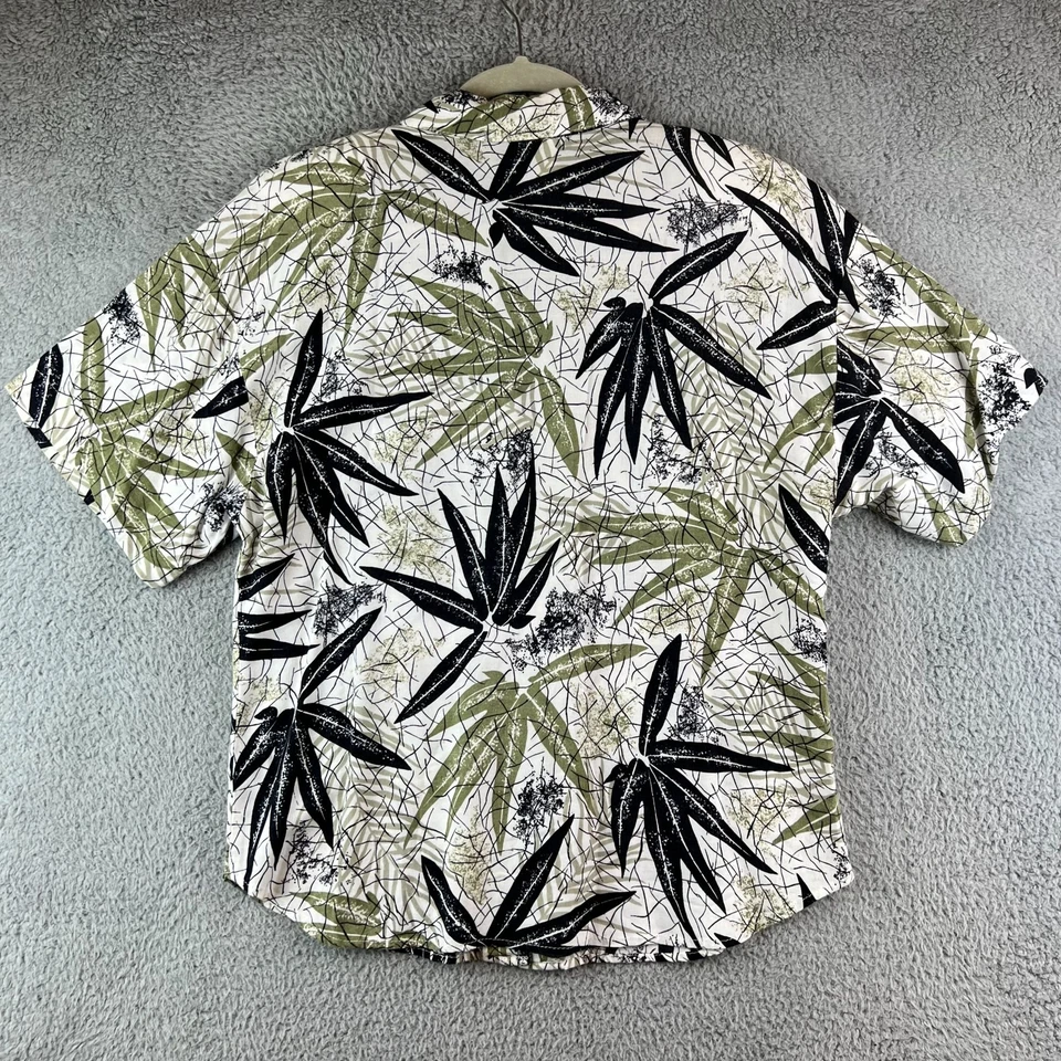 Винтажная ретро тропическая гавайская рубашка Ellen Martin 90-х на пуговицах с цветочным рисунком размер  - Изображение 3 из 4