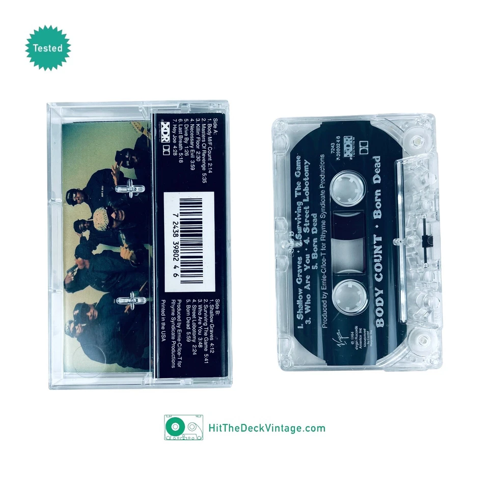 Body Count – Born Dead Cassette Tape (1994) Ice T, Metal TESTED - Image 2 of 2