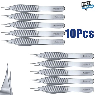 1,3,5,10 Piece Adson Serrated Tweezers Surgeons Veterinarians Medical Students