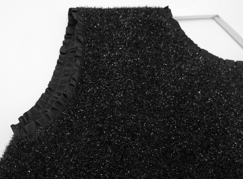 Sara Lanzi Black Tinsel Lurex A-Line Midi Maxi Dress £1200 New S - Picture 3 of 6