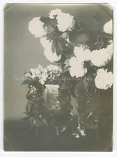 Still Life - Anniversary of Grandfather's Death - Flowers - Vintage Photo 1930