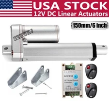 Heavy Duty 6" 330lbs Linear Actuator Electric Motor + Remote Controller Auto Car