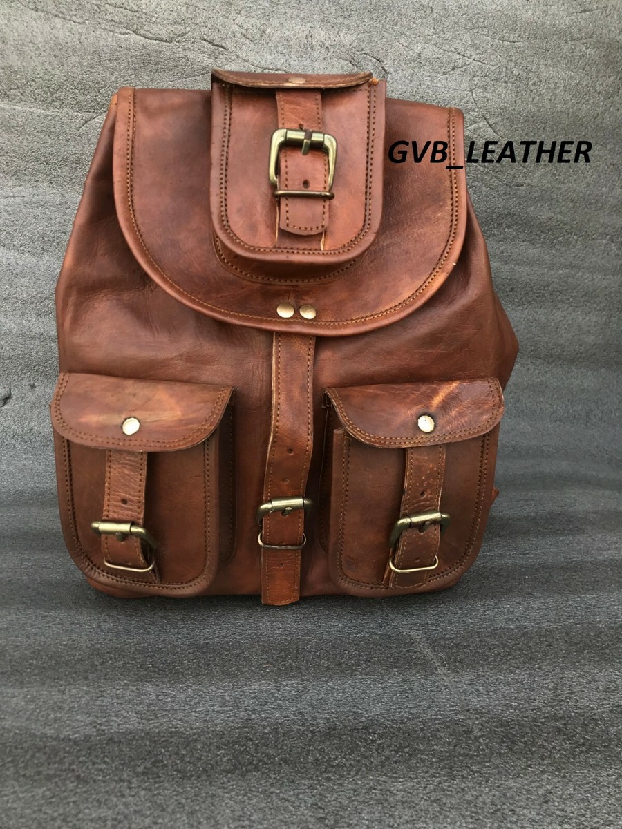 Vintage  Backpack with Front and Side Buckle Pocket Purse Bag s-l400.jpg main image 3