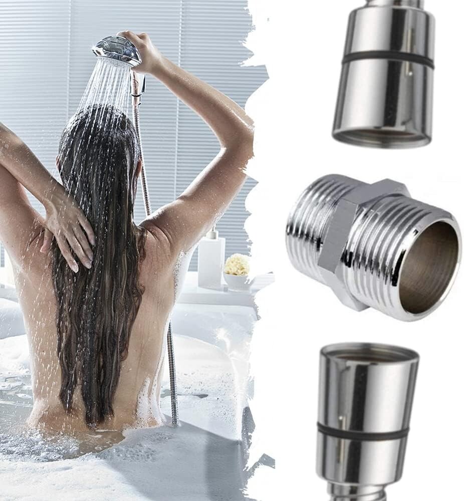 Best 2 Pack Shower Hose Extension 1/2 Inch Shower Hose Connector, Steel