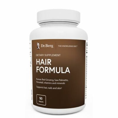 Dr. Berg's Hair Formula Supplement Supports Healthy Hair Nails Skin+ 90 Tablets