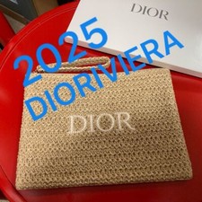 Dior Dioriviera Limited Edition Pouch   2025 Model Rattan Beige NEW 
