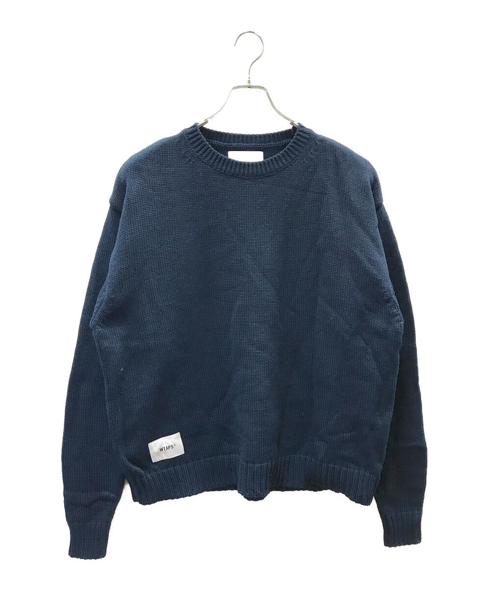 WTAPS CREW NECK 02 SWEATER POLY SIGN Size: X02 Navy Men WTAPS CREW NECK 02 SWEATER POLY SIGN Size: X02 Navy Men