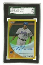 Ike Davis 2010 Topps Chrome Auto Rookie Gold #d 47/50 SGC 96 9 Mint Mets 