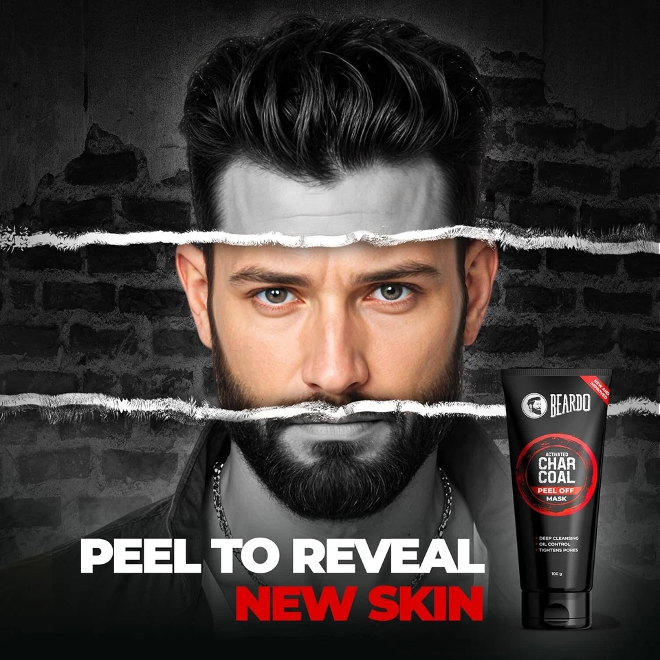 Beardo Activated Charcoal Peel Off Mask for Men, 100g - Image 2 of 4