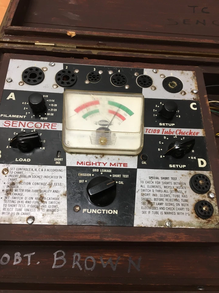 PROBADOR DE TUBO DE VACÍO SENCORE TC109 MIGHTY ÁCAROS enciende LEER Foto 2 de 4