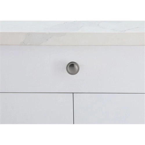 Elegant Decor Logyn 1.3" Zinc Alloy Mushroom Knob Multipack - Nickel (Set of 10) - Picture 5 of 6