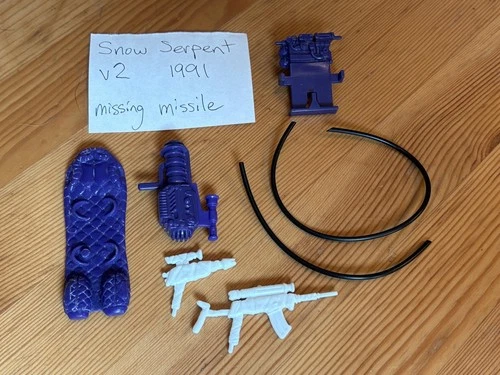 GI Joe Snow Serpent v2 1991 accessories complete except one missile
