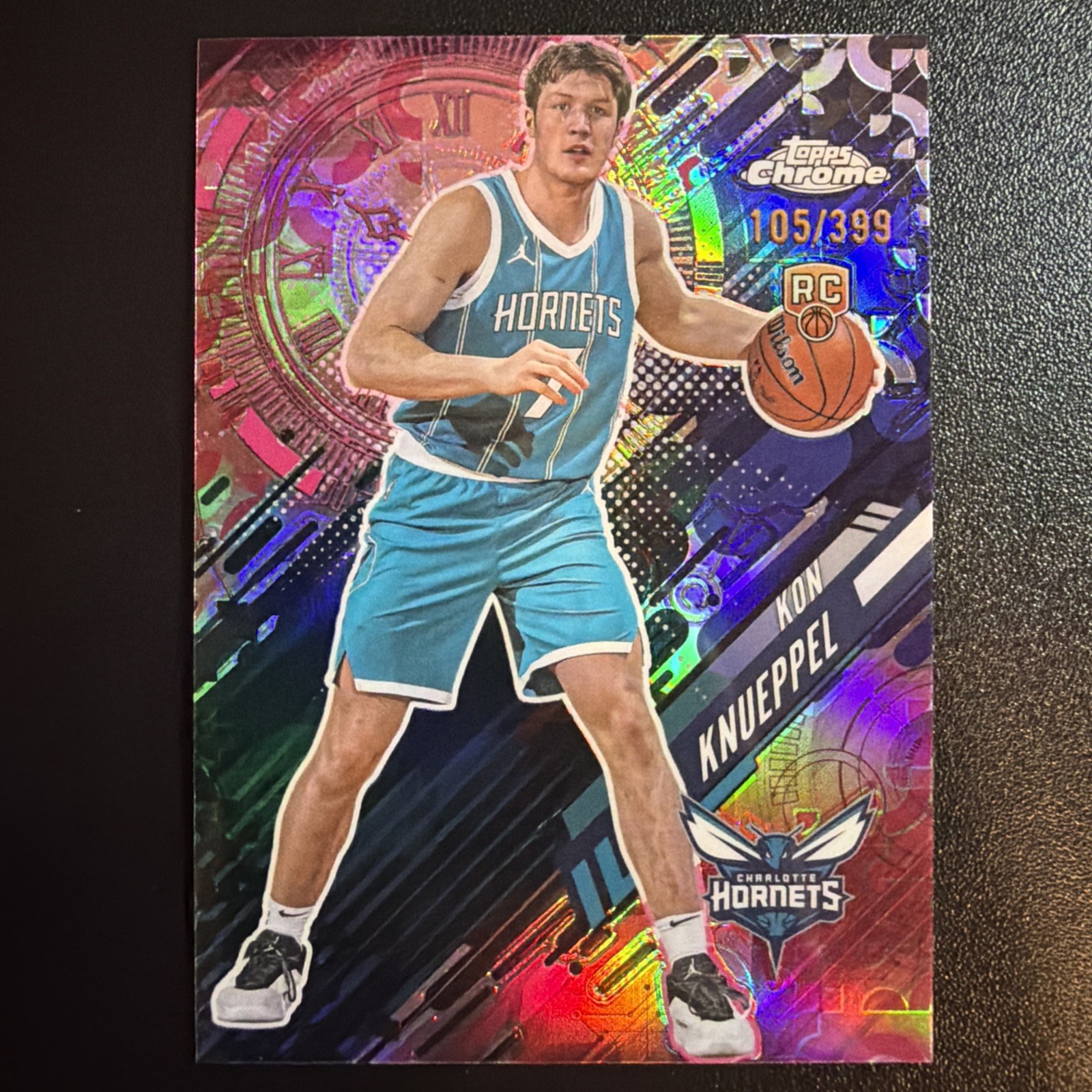 KON KNUEPPEL-2025-26 Topps Chrome Go Time Magenta Refractor /399 Hornets #GT-19