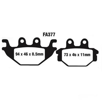 Bremsbelag hinten EBC FA377HH sinter für Arctic Cat/Textron Alterra 300 2WD EFT 