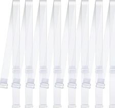 4 Pairs Soft Non-Slip Adjustable Bra Strap Max Length 65cm/25.6in Transparent Sh