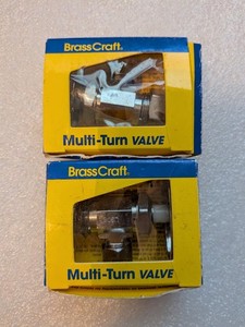  2 BrassCraft 1/2 in. FIP  3/8 in.   Multi Turn Angle Valve