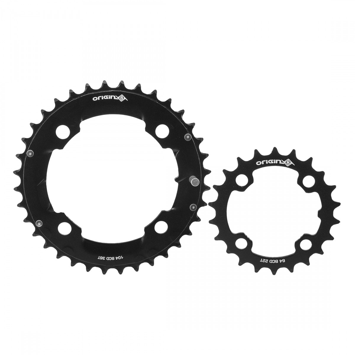 Origin8 Thruster Aluminum Chainring Set 22/36T 10/11-Speed, 