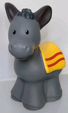 Fisher Price Little People 2005 Donkey Nativity Yellow Red Blanket Animal Toy