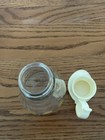 Glass Vintage Log Cabin Syrup Pitcher Dispenser Atomic Gold Startburst 7" — photo 8