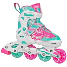 Roller Derby ION 7.2 Girl's Adjustable Inline Skates White/Mint/Pink
