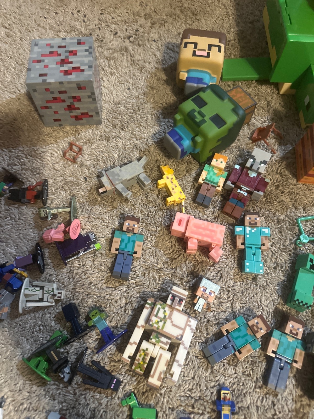 Minecraft Colour In Minecraft Mini Figures Series Lot Of Various Figures and die cast ...