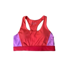 NEW Anthropologie Wilo Pink Orange Red 3 Tone Sports Racerback Sports Bra Medium