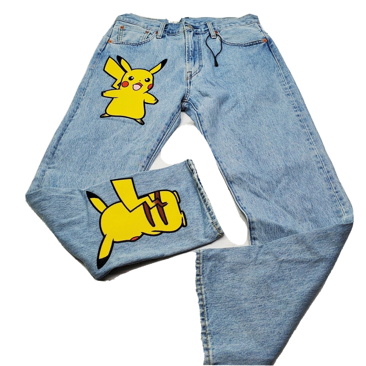 Levi's x Pokemon 551Z Men's Denim Jeans Loose Straight Leg Blue