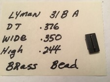 Lyman 31 Ba Front Sight Blade Brass Bead N.o.s. See Details