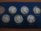 Lot of 6 Washington Quarters, Diff. Dates  Silver, Circulated, Great!