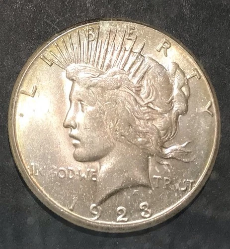 1923-S Peace Dollar AU+ Nice Coin. 1b