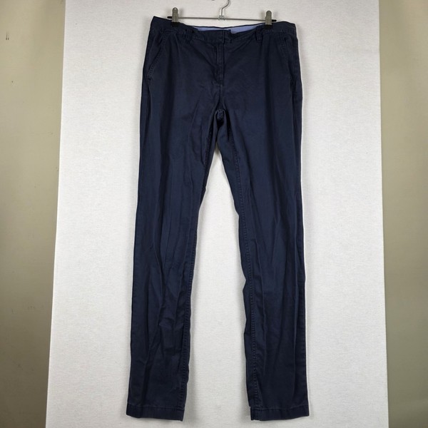 Tommy Hilfiger Size 8 Chino Pants Navy Stretch w Front Pockets (33" Waist)