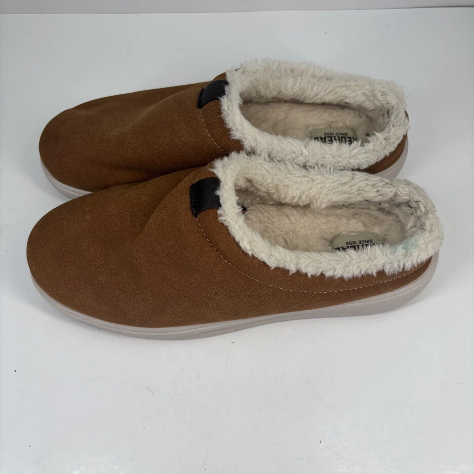 Zuecos de invierno RedHead para hombre US 11M gamuza castaño piel sintética sin cordones Sherpa zapatilla Foto 4 de 4