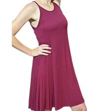 Old Navy Soft Burgundy Swing Spaghetti Strap Summer Tank Dress Above Knee S