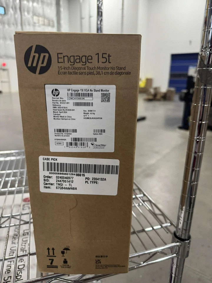 HP ENGAGE XGA RPOS 15" (1024X768) 5MS DP IPS TOUCHSCREEN MONITOR - BLACK - Image 4 of 4