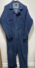 Vintage Big Ben Blue Denim Coveralls 46 Short Workwear Mechanic Boiler Suit USA