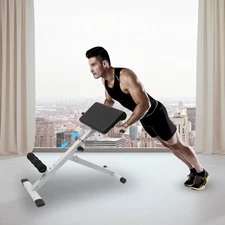 Roman Chair Back Extension Machine, Hyperextension Bench with Height Adjuatable