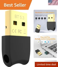 Compact Bluetooth 5.3 USB Adapter - Fast Connection for Headphones & More