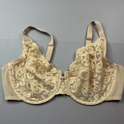 Wacoal Bra 40DD Arabesque Embroidered Unlined Full Coverage Underwire 85199